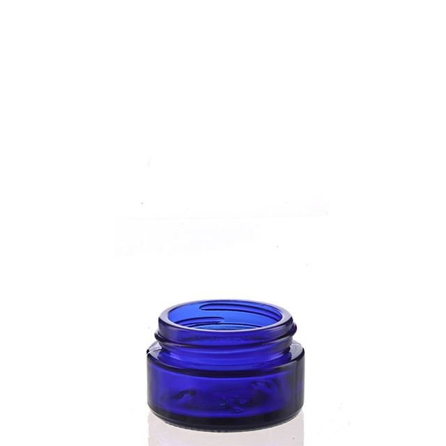 Blue Glass Cosmetic Jar